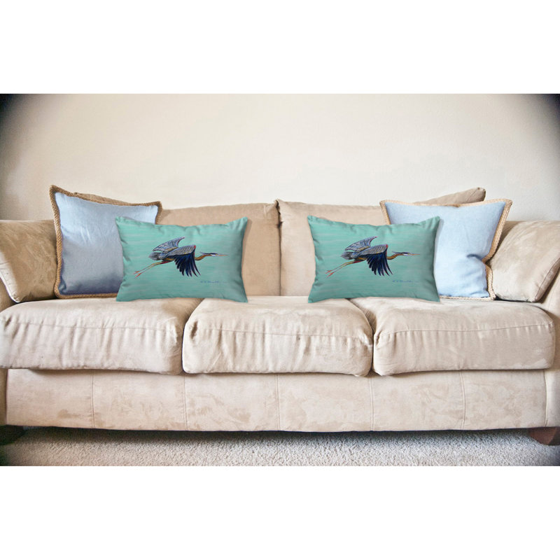  Coussin lombaire intérieur / extérieur Eddie's Heron, H 16 po x l 20 po x P 6 po, Blanc