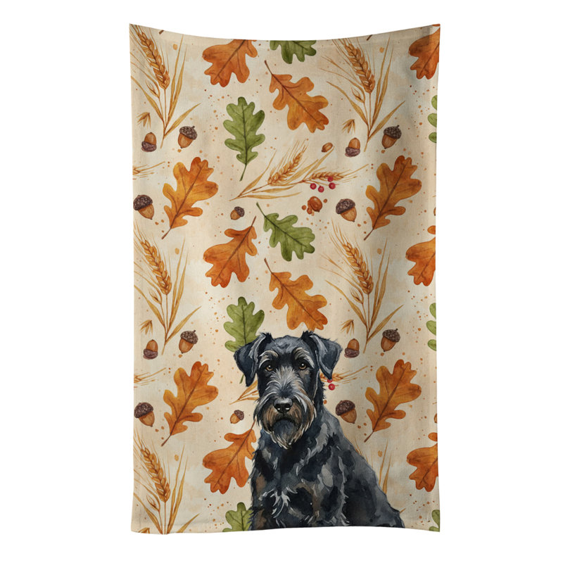 Serviette de cuisine noire russe Terrier Heirloom, Terrier noir russe