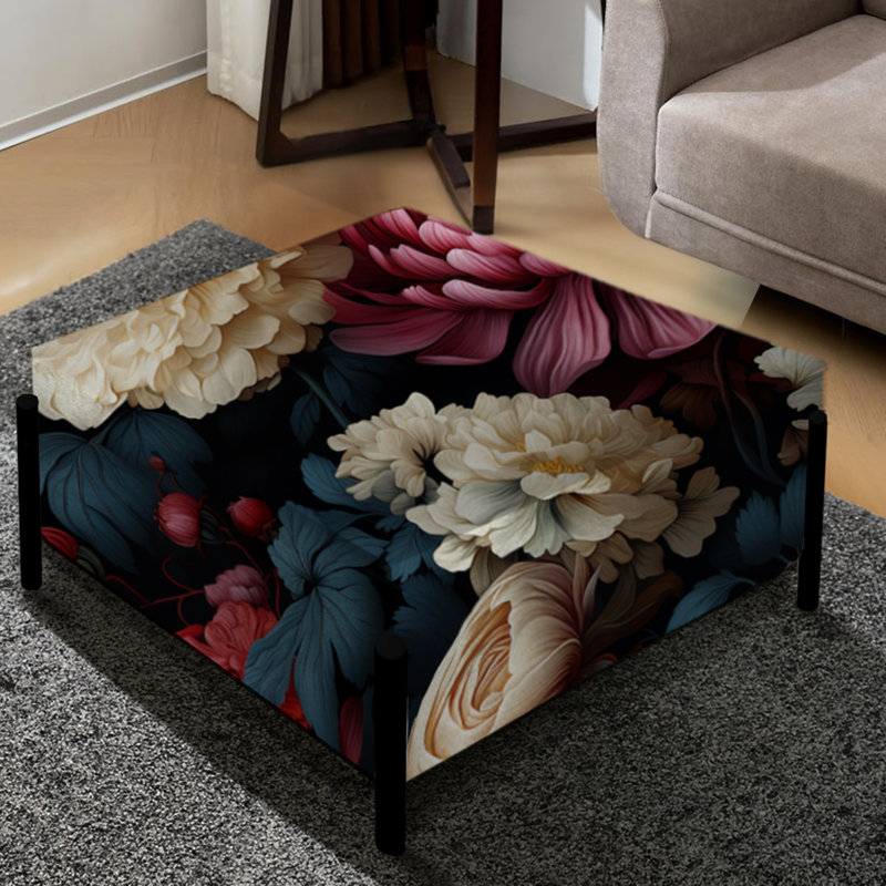 Mystic Flora Moody Patterns - Grand repose-pieds carré floral