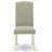5-Piece Set Includes a Wooden Dining Table and 4 Dark Shitake Linen Fabric Parson Chairs with High Back - Linen White-743510203-743510200-678153839