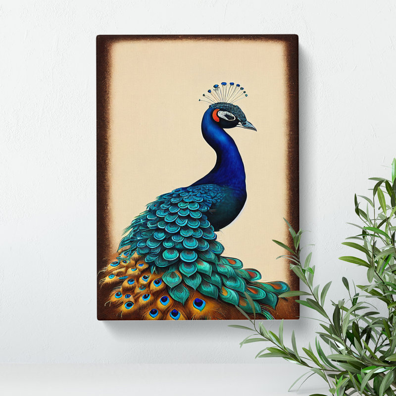 Peacock In Paradise - Wrapped Canvas Print, 50cm H x 35cm W