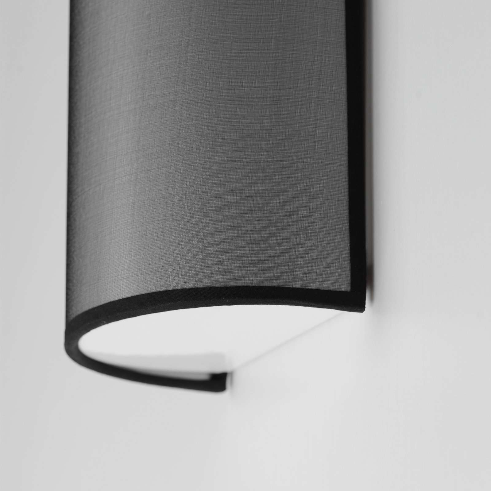 Everie Single Light Dimmable LED Flush Mounted Sconce, Black Organza