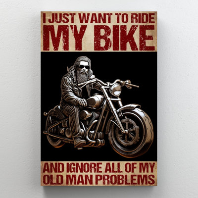 «I Just Want To Ride My Bike» par Ilsedore, reproduction d'art graphique sur toile tendue
