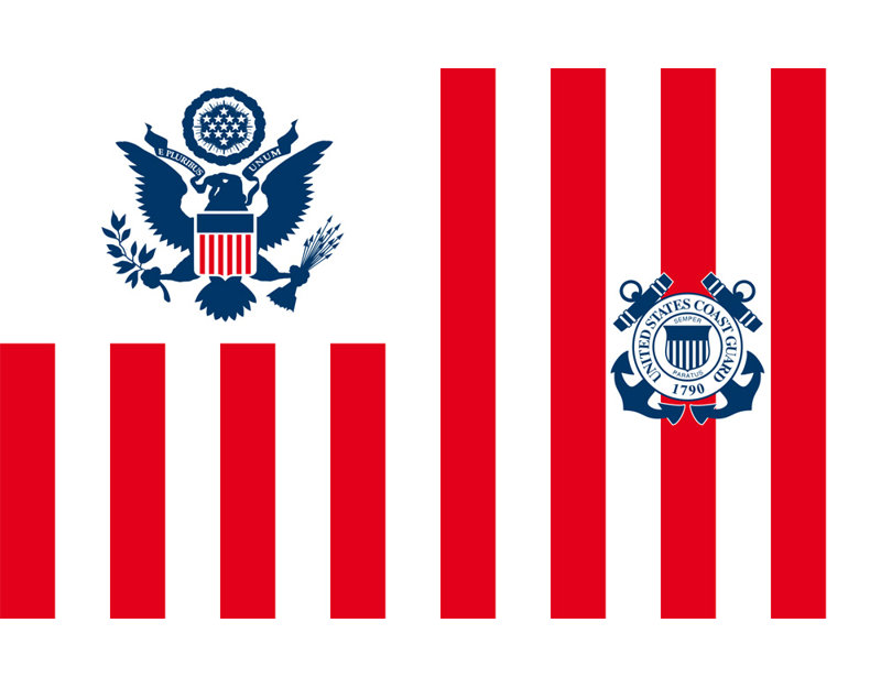 Garde côtière des États-Unis, H 11 po x l 18 po