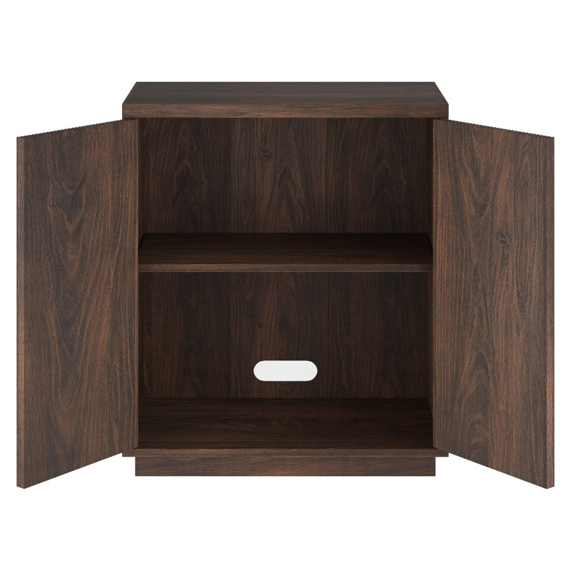 Armoire d'appoint rectangulaire large 27,75 po Warden, Brun aulne