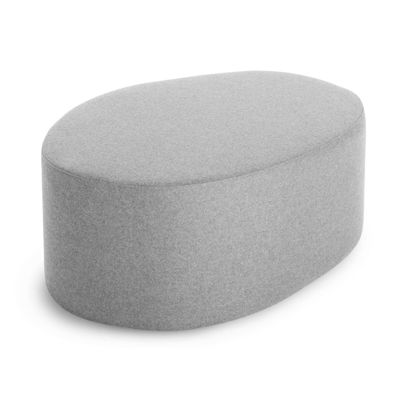 Swole Novelty Ottoman, Vesper Light Grey