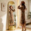Modern Gold Tone 50 x 161 cm Wavy Full Length Mirror, Floor-Standing Full-Body Mirror with Sleek Metal Frame and Heavy-Duty Solid Base for Stable Freestanding Daily Use