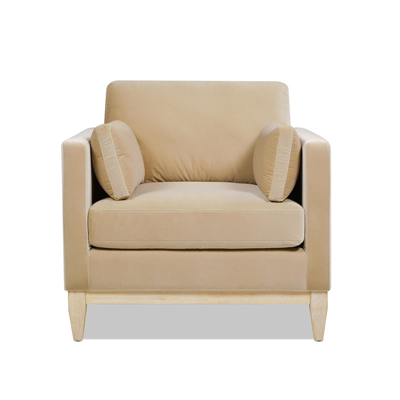 Chaise avec accoudoirs de ferme moderne Knox de 36 po Knox, Taupe