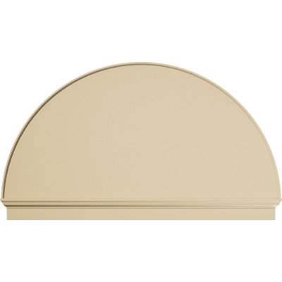 Half Round Signature Urethane Pediment, Primed Tan