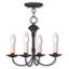 Lustre classique / traditionnel à 4 lumières de style bougie Analysia