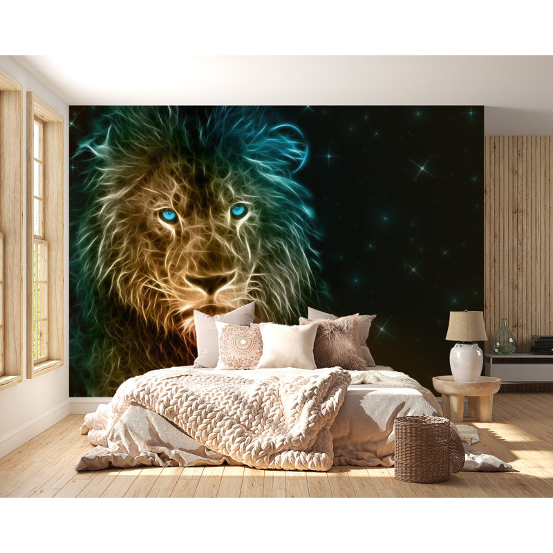 Adhésif mural lion pelez et collez, L 77 po x L 55 po