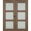 Double porte intérieure française à panneaux en verre manufacturé et en verre givré Avon 3 Lite-93068055-93068048-93068053