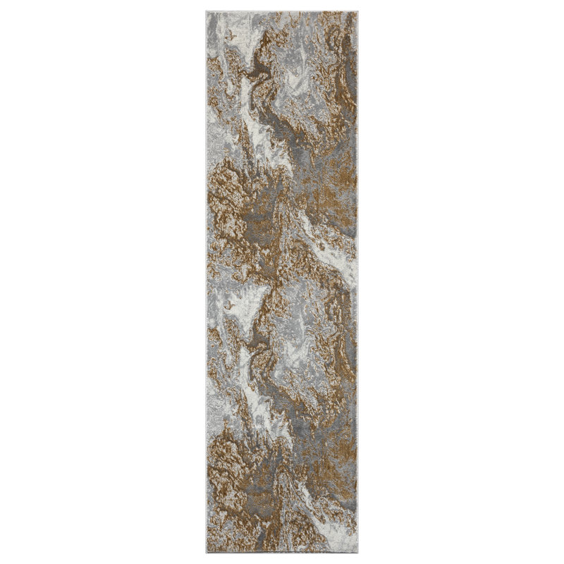 Trisco Abstract Indoor Rug, Runner 2' x 7'