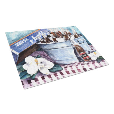 Caroline's Treasures Barq's and Old Washtub Glass Cutting Board