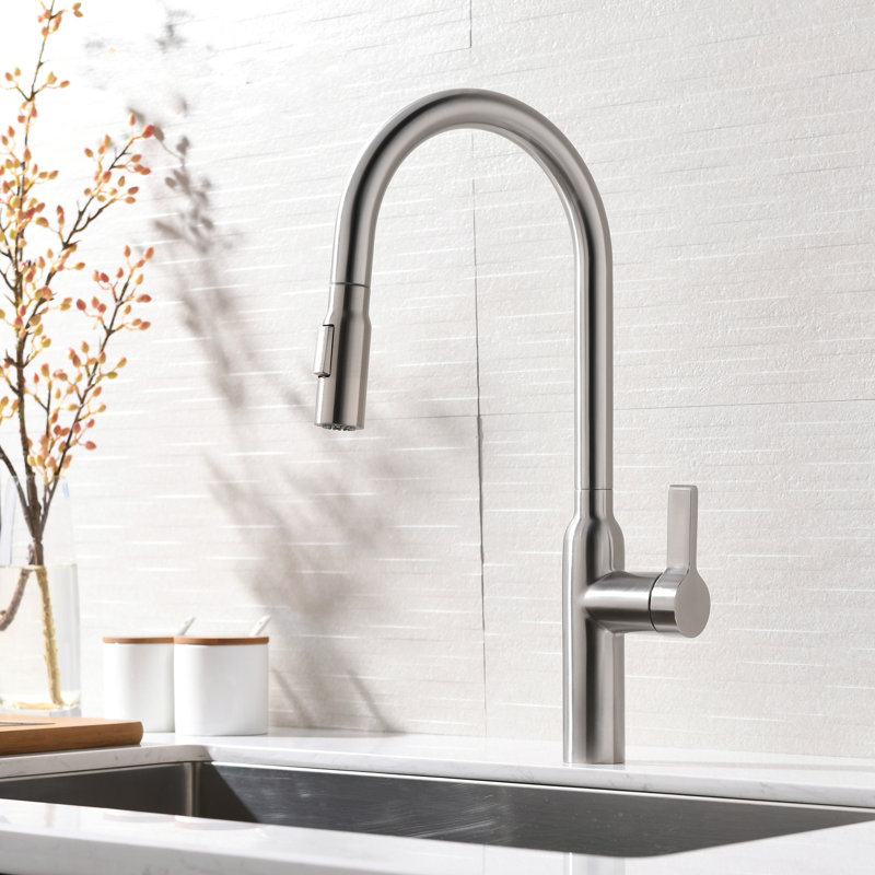 Robinet de cuisine à poignée simple pull down Daisy