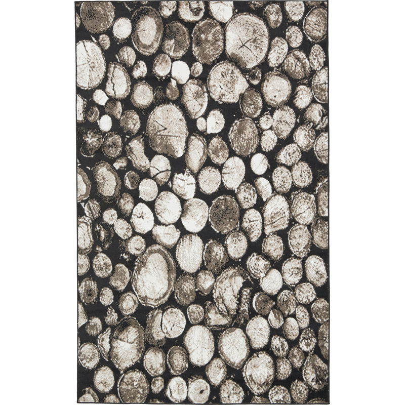 Tapis noir Beaud, Rectangle 5 pi 1 po x 8 pi