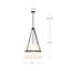 Luminaire suspendu géométrique à 1 lumière Oliver-66310955