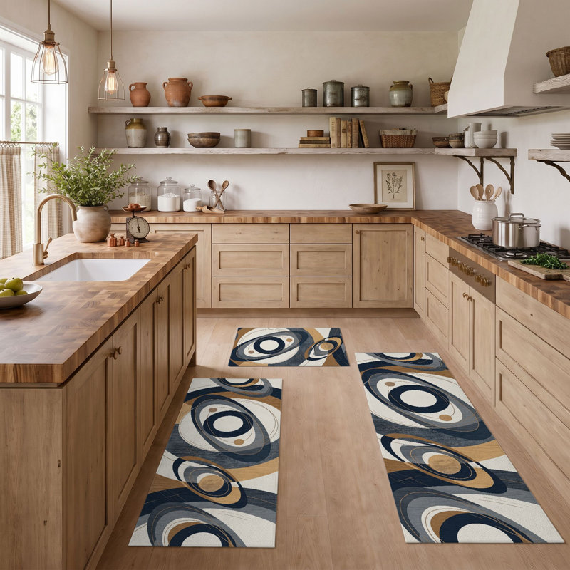 Tapis de cuisine lavables antidérapants Abstract Swirl