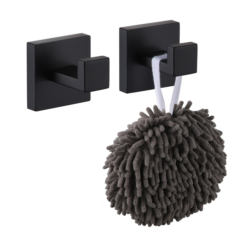 Robe Hook Wall Mounted, Matte Black