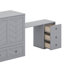 Grand lit escamotable avec port USB, grand tiroir et armoire / bureau-105074805