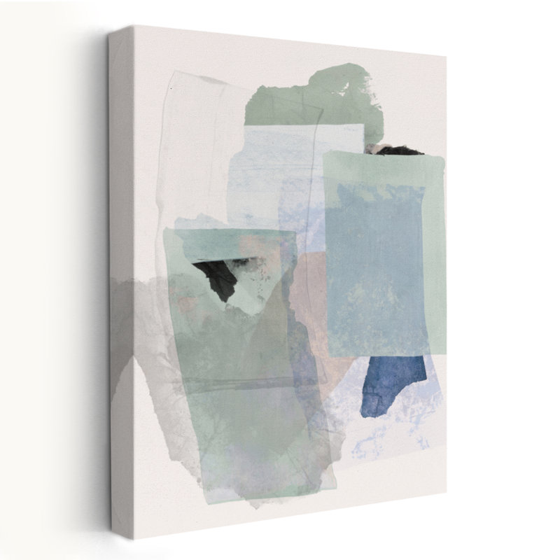 Soft Collage II - Abstract Collage, H 48 po x l 32 po