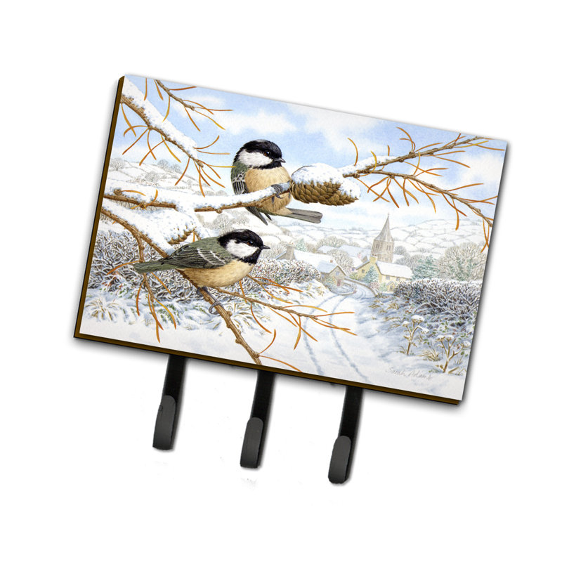 Metal Wall Organizer with Key Hooks