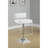 Alameda Chrome And White Adjustable Bar Stool