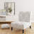 White Baroque Damask - Velvet Upholstered Patterned Accent Slipper Chair