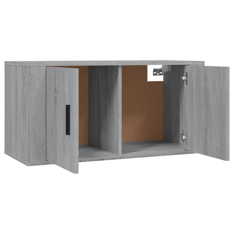 Luckey Unfinished Floating TV Stand for TVs up to 65", Grey Sonoma