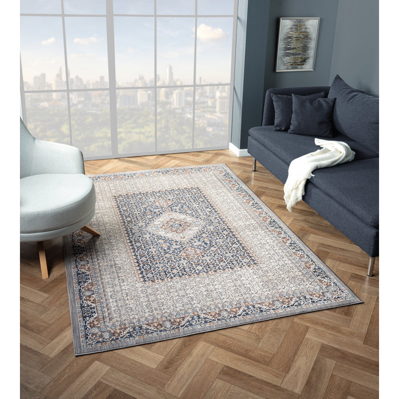 Tapis de couloir bleu Farai Sirius de 2 pi 7 po x 7 pi 2 po United Weavers