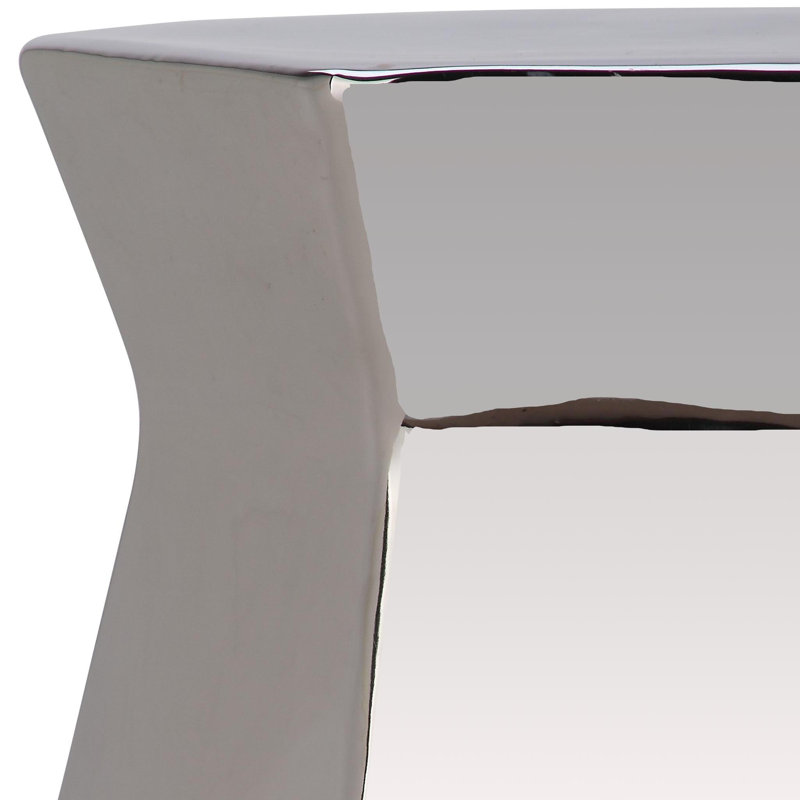 Tabouret de jardin en céramique Debrorah, Argent