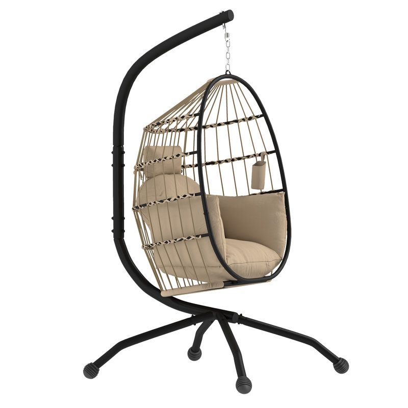 Egg Chair with Stand, Khaki