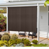 Semi-Sheer Outdoor Roller Shade with Pull Cord Roll Up Blind