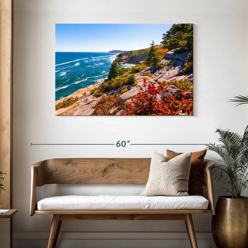 Gillard Maine Coastline Cliff, H 30 po x l 45 po