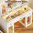 43" Large Makeup Vanity With Glass Top & Cabinet