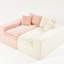 Couleur luxueuse et multifonctionnelle - Velours de tortue bloc, face à face, rose pâle, ergonomique pour le confort Élégant idéal en famille, options d'arrangement, confortable 4