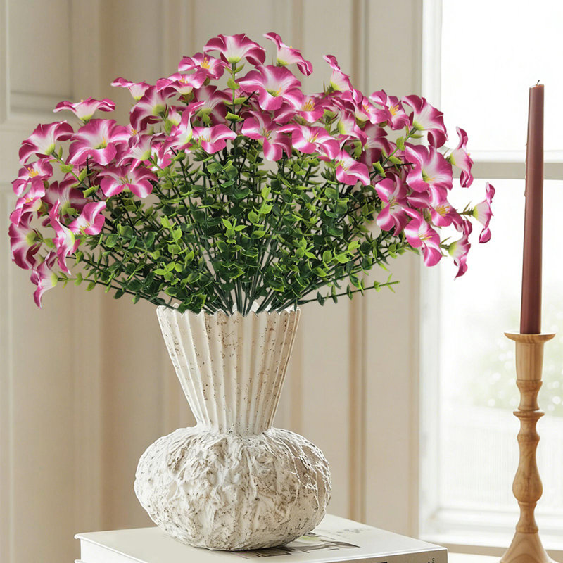 Faux fleurs artificielles en fausse soie en forme de kbndieu, Rose
