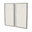Cole et décoration murale géométrique en bois gris avec cadre noir