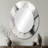 Black Gold Multifaceted Whirls III - Large Oval Wall Mirror On Metal-1351170948