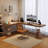 Walnut L-Shaped Solid Wood desks-108124593