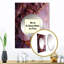 Rose et or agate de marbre rivière I - miroir mural abstrait unique, miroir doré, impression sur métal-874302208