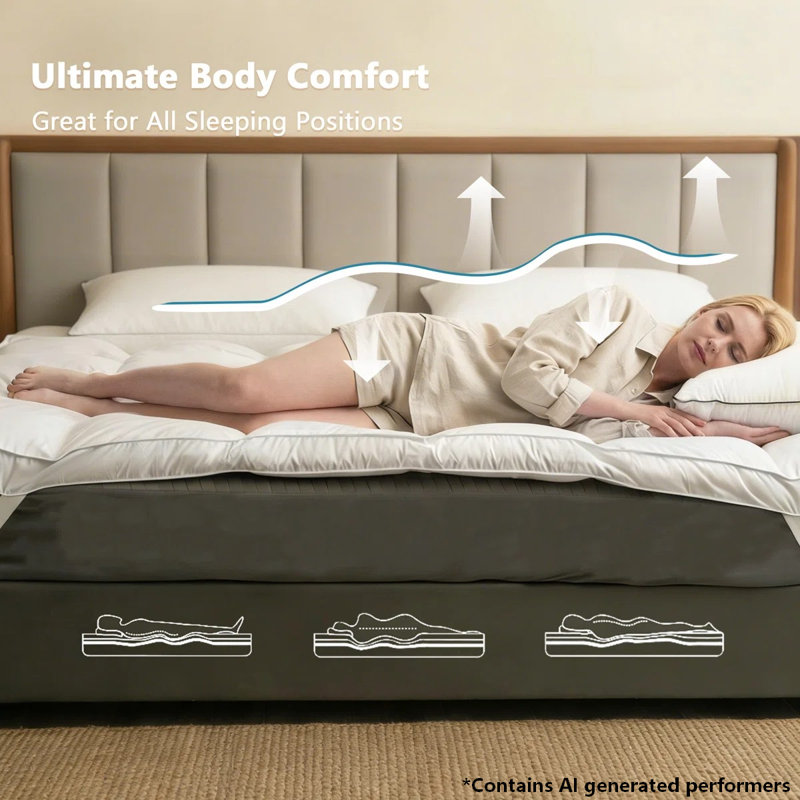 2" Down Alternative Mattress Topper - Sleep by Wayfair™, Full, 2"