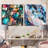 Techno Matrix Futuristic Dreams Edm Pattern - Abstract Collages Square Collage Set Of 2-101849553-101849549