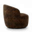 Fauteuil d'appoint tonneau rembourré à imprimé léopard de 72,4 cm de large