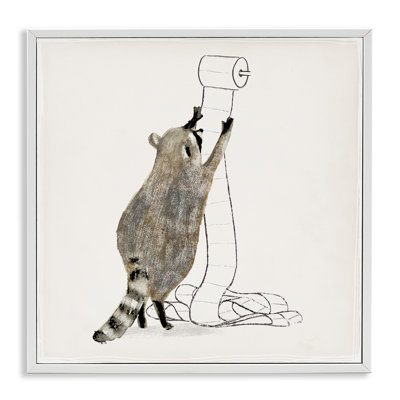 Raccoon Toilet Paper Hoarder Woodland Animal
