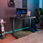 Adjustable Glass Top Metal Base Standing Desk
