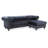 Nola Velvet L-Shaped Sectional Reversible-1393727351