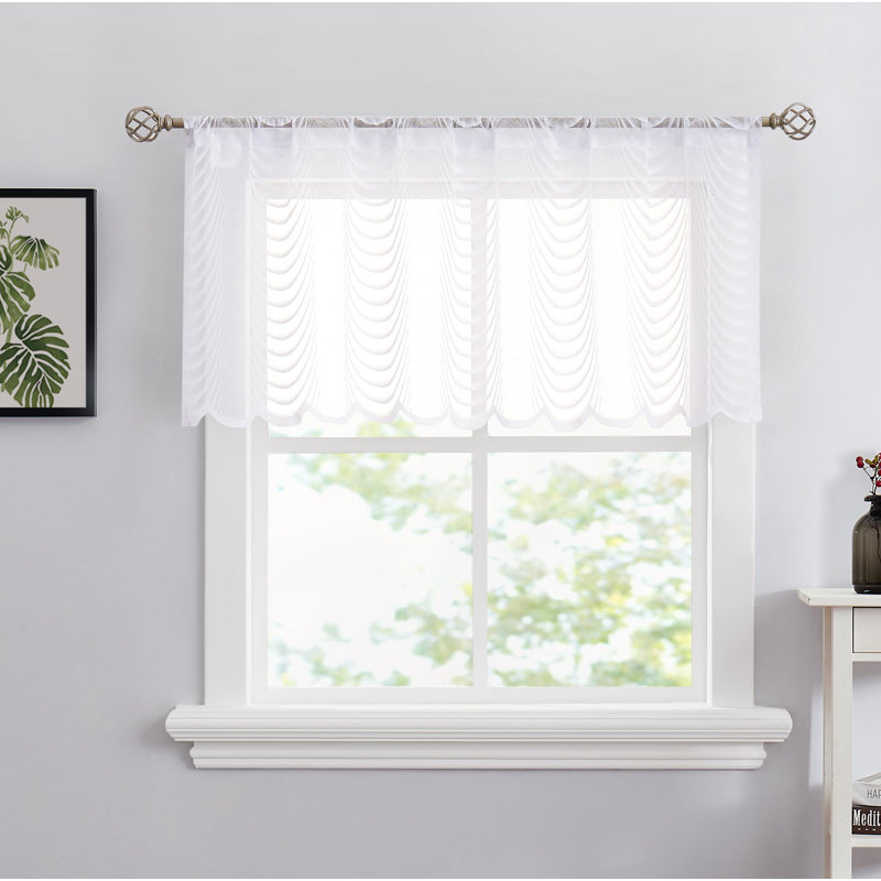 Semi Sheer Curtain, White