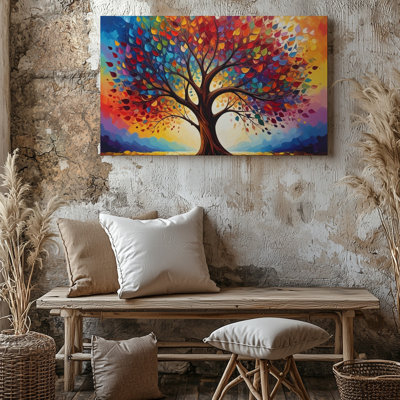 «Whirlwind Tree of Life Canvascolorful Impressionist Nature», art mural