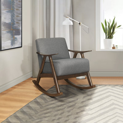 Siège et dossier rembourrés en bois de noyer foncé 1 pièce Modern Home Furniture